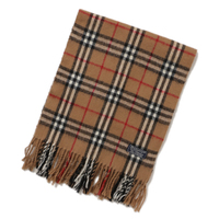 バーバリーズ チェックマフラー 41672 ベージュ系 ウール100％ 定番バーバリーチェックデザイン