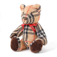 バーバリーズ 英国チェックテディベア 39083 ベージュ系 ふわふわパイル地のぬいぐるみ