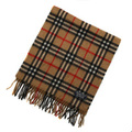 バーバリーズ 英国チェックマフラー 30957 ベージュ系 上質なカシミア素材