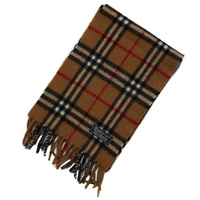 バーバリーズ 英国チェックマフラー ベージュ系 メンズ レディース 30932