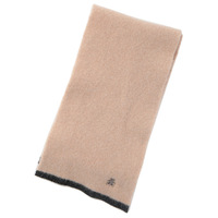 バーバリーロンドン Burberry London 無地マフラー 42868 ベージュ系 キッズ テディベアワッペン付