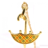 バーバリーロンドン 傘モチーフネックレス ペンダント ゴールド系 メンズ レディース プラスワンに 25022