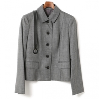 パテントベルト付ボタンアップジャケット 40 バーバリーロンドン 01000277 BURBERRY LONDON グレー レディース