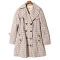 ビッグラペルウエストベルト付ロングコート 38 バーバリーブルーレーベル br01001156 BURBERRY BLUE LABEL グレー レディース