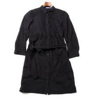 ブザム装飾シャドーチェックシャツワンピース 36 バーバリーブルーレーベル 66540 BURBERRY BLUE LABEL ネイビー レディース