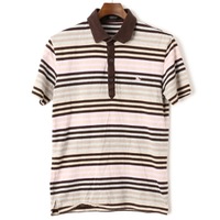 ボーダーポロシャツ 2 バーバリーブラックレーベル 60755 BURBERRY BLACK LABEL ブラウン系 レディース