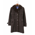 ボア付きコート 36 バーバリーブルーレーベル 45183 BURBERRY BLUE LABEL カーキ系 レディース