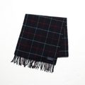 ラムウール使用グラフチェック柄マフラー ネイビー系 バーバリーズ 16548