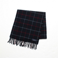 ラムウール使用グラフチェック柄マフラー ネイビー系 バーバリーズ 16548