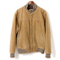 リブラインジップアップブルゾン L バーバリーブルーレーベル 76538 BURBERRY BLUE LABEL ベージュ メンズ