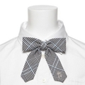 ロゴ刺しゅう入りチェック柄リボンタイ