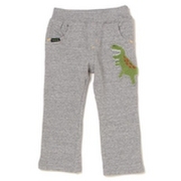 【50%OFF】恐竜アップリケつき裏毛ストレートパンツ