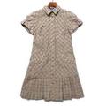半袖チェックシャツワンピース 36 バーバリーブルーレーベル 66836 BURBERRY BLUE LABEL ブラウン レディース