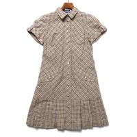 半袖チェックシャツワンピース 36 バーバリーブルーレーベル 66836 BURBERRY BLUE LABEL ブラウン レディース