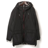 裏地チェックジップアップダウンブルゾン LL バーバリーブラックレーベル 69988 BURBERRY BLACK LABEL ブラック メンズ
