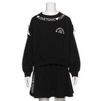 【25%OFF】裏毛肩開きトレーナー×スカートセット