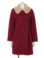 コビニャーファーカラータックコート/ボルドー