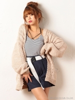 ボリュームカーディガン/ネイビー