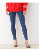 裏起毛ストレッチスキニーデニム/ブルー(092)