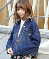 ビッグポケットショートデニムジャケット