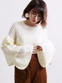 WEGO/ティアードスリーブケーブルセーター