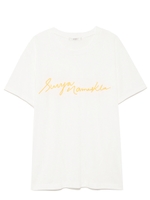 【emmi atelier】エンブロイダリーTシャツ/BLK