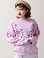 WEGO/花柄刺繍スウェット
