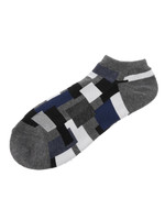 【2018春夏商品】パッチワークデザインショートソックス(S)