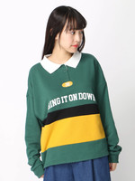 WEGO/ロゴプリントラガースウェット