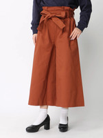 WEGO/ウエストリボンタックガウチョパンツ