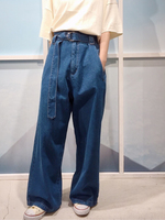 DING/ベルト付きワイドパンツ