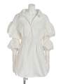 DUMPLING SLEEVE TUNIC/WHT