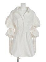 DUMPLING SLEEVE TUNIC/WHT