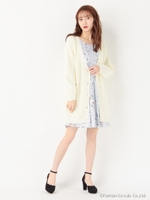 SSベーシック畦/カーディガン/オフホワイト