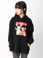 WEGO/ロゴテディベアプリントパーカー