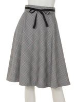 グレンチェックフレアーＳＫ/ミント