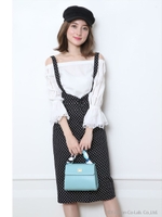 サスぺ付きタイトスカート/ドット