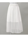 【CHILLE】チュールプリーツスカート/オフホワイト(002)