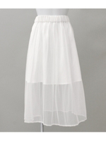 【CHILLE】チュールプリーツスカート/オフホワイト(002)