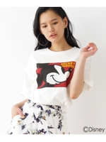 ビッグシルエットTシャツ(ミッキーマウス)/ライトグレー(011)