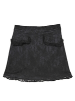 フリル台形スカート/ブラック