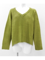 【anap mimpi】リブ切替シンプルニットトップス/グリーン(012)
