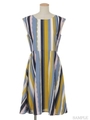オパールマルチストライプワンピ/ブルー