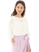 ノルディス綾二重ブラウス/ホワイト(030)