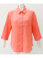 【Sandie anap】フレンチリネンシャツ/オレンジ(011)