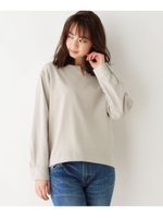 【洗える】メタルキーネックブラウス/ネイビー(093)