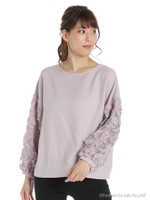 袖切替ブラウス/ムラサキ