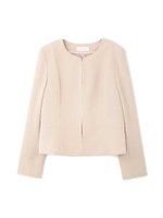 ◆大きいサイズ◆プラムサキソニージャケット/ベージュ(040)