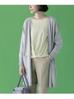 もちもちニットロングカーディガン/ロイヤルパープル(082)