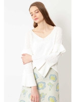 アン袖フリルニット◆/FUCHSIAPINK(090)